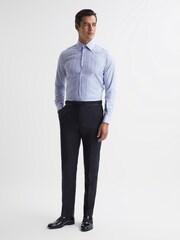 Reiss Soft Blue Gosling Pleated Bib Slim Fit Formal Dinner Shirt - Image 2 of 7