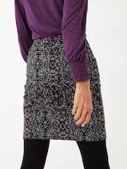 FatFace Jennie Artisan Texture Black Skirt - Image 2 of 5