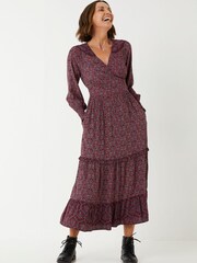 FatFace Purple Ottilie Imperial Maxi Dress - Image 1 of 5