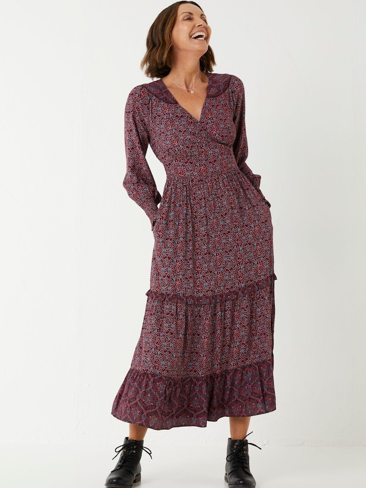 FatFace Purple Ottilie Imperial Maxi Dress - Image 1 of 5