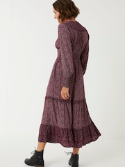 FatFace Purple Ottilie Imperial Maxi Dress - Image 2 of 5