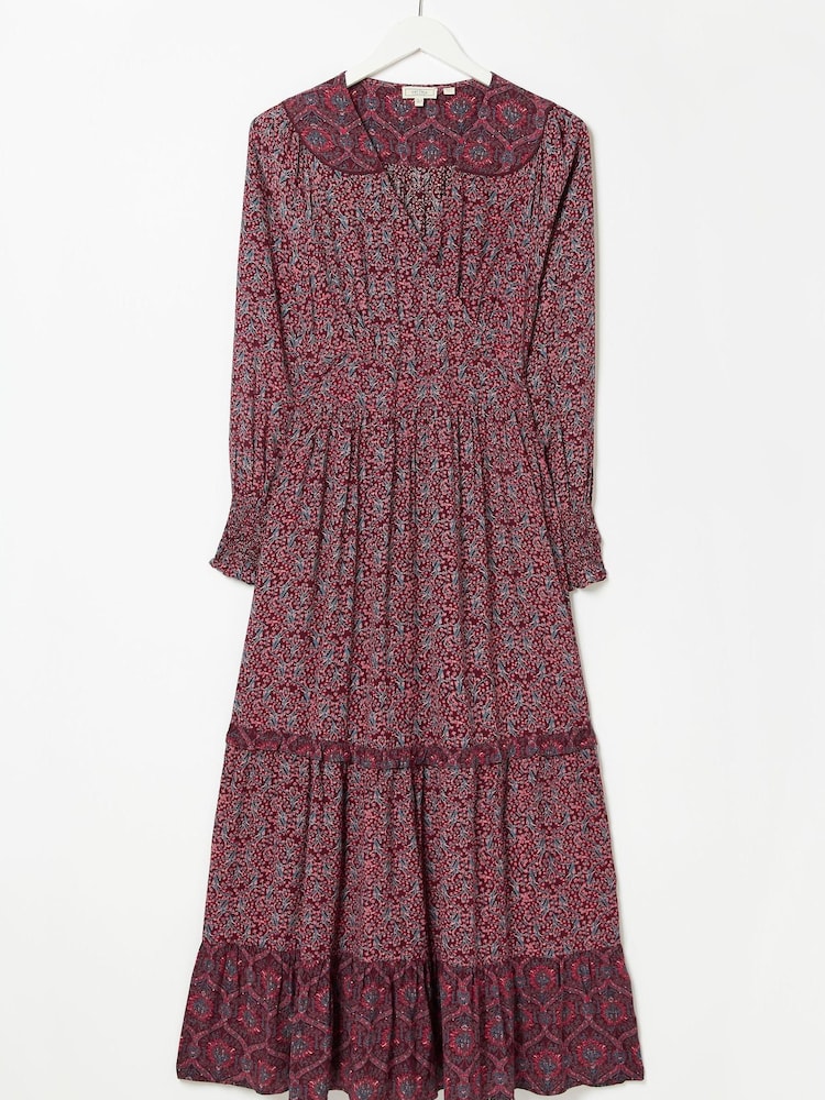 FatFace Purple Ottilie Imperial Maxi Dress - Image 5 of 5