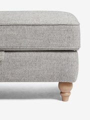 Chunky Weave Dove Grey Ashford Sofa Chaise Storage Footstool - Image 5 of 8