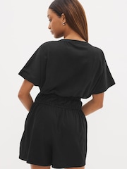 Black Embroidery Detail Playsuit - Image 2 of 5