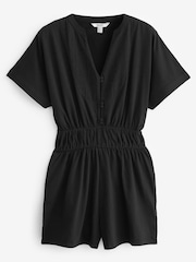 Black Embroidery Detail Playsuit - Image 5 of 5