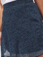 Blue/Black Animal Print Sheer Mini Skirt - Image 5 of 6
