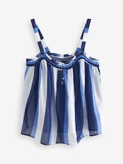 Blue/White Stripe Sleeveless Cami Top - Image 4 of 4