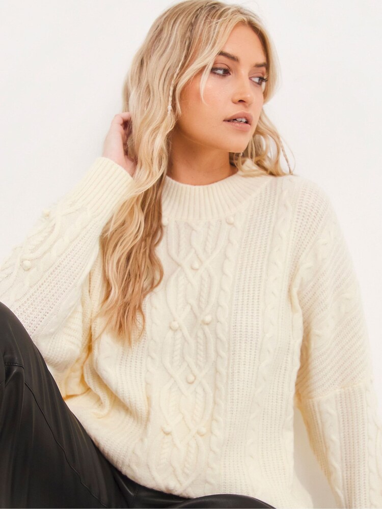 Simply Be pull à câble à manches dolman - Image 3 of 4