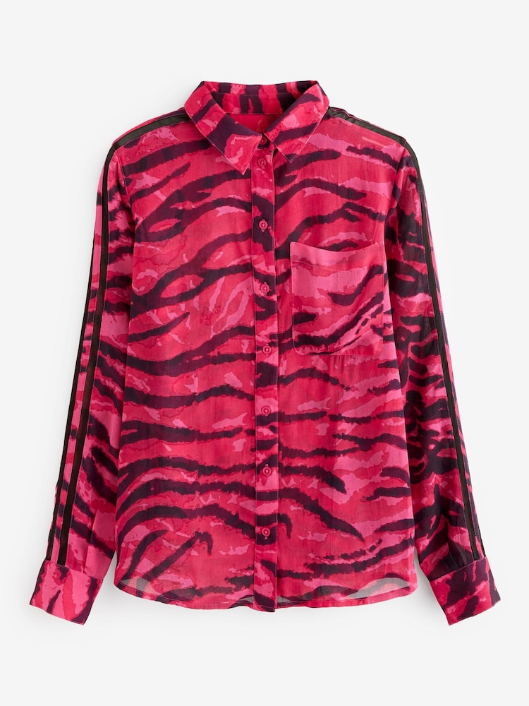 Pink Leopard Myleene Klass Long Sleeve Shirt - Image 5 of 5 Pink Leopard Myleene Klass Long Sleeve Shirt - Image 5 of 5