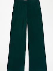 FatFace Green Wide Leg Velvet Trousers - Image 3 of 3