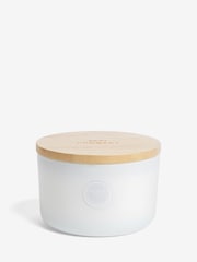 White Country Luxe Spa Retreat Lavender and Geranium 3 Wick Scented Candle - Image 4 of 4