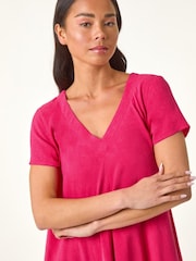 Roman Pink Petite Pocket Swing Dress - Image 4 of 5