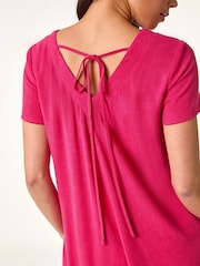 Roman Pink Petite Pocket Swing Dress - Image 5 of 5