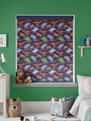 Cath Kidston Navy Blue Kids Dinosaur Made To Measure Roller Blinds - Image 2 of 6