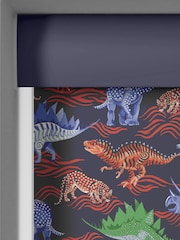 Cath Kidston Navy Blue Kids Dinosaur Made To Measure Roller Blinds - Image 3 of 6