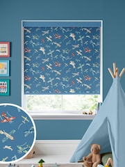 Cath Kidston Mid Blue Kids Planes Made To Measure Roller Blinds - Image 1 of 6