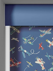 Cath Kidston Mid Blue Kids Planes Made To Measure Roller Blinds - Image 3 of 6
