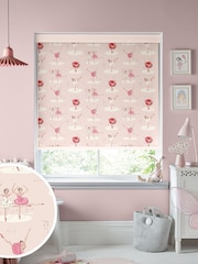Cath Kidston Pink Kids Ballerinas Made To Measure Roller Blinds - Image 1 of 6