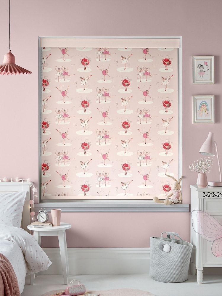 Cath Kidston Pink Kids Ballerinas Made To Measure Roller Blinds - Image 2 of 6