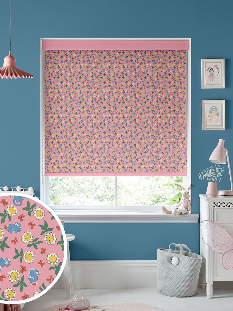Cath Kidston Pink Kids Petal Flower Ditsy Made To Measure Roller Blinds - Image 1 of 6