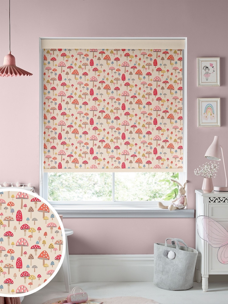 Cath Kidston Multi Kids Mini Mushrooms Made To Measure Roller Blinds - Image 1 of 6