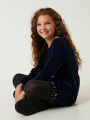 FatFace Blue Star Velour Dress - Image 3 of 5