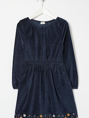 FatFace Blue Star Velour Dress - Image 5 of 5