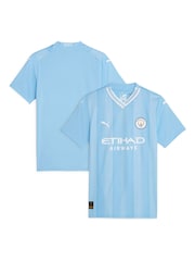 Puma Light Blue Blank Womens Manchester City Home Replica 23/23 Football Shirt Womens - Image 1 of 2