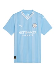 Puma Light Blue Blank Womens Manchester City Home Replica 23/23 Football Shirt Womens - Image 2 of 2