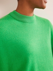 Boden Green Boyfriend Cashmere Crew Jumper - Image 2 of 6