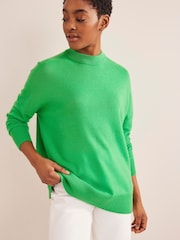 Boden Green Boyfriend Cashmere Crew Jumper - Image 4 of 6