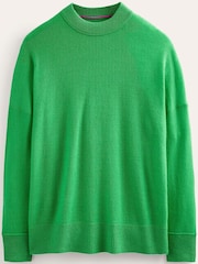 Boden Green Boyfriend Cashmere Crew Jumper - Image 5 of 6
