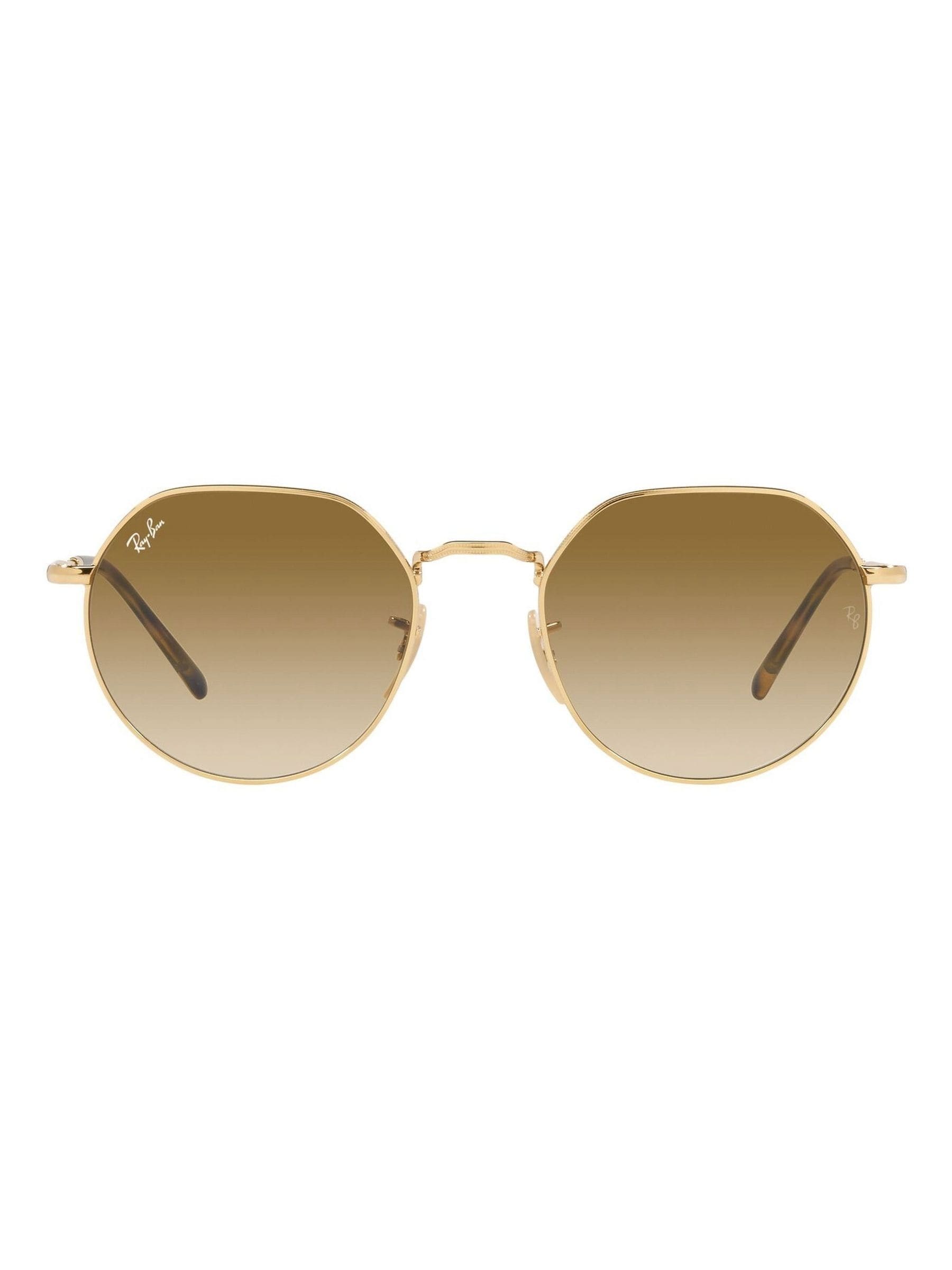 Buy Ray-Ban Gold with Light Brown Lens Jack Sunglasses from Next