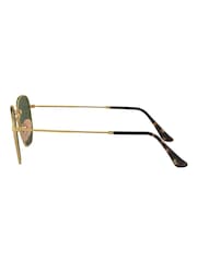 Ray-Ban Gold & Green Lens Hexagonal Sunglasses - Image 11 of 12