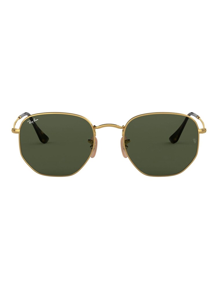 Ray Ban Gold & Green Lens Ray-Ban Gold & Lens Hexagonal Sunglasses - Image 2 of 12 Ray Ban Gold & Green Lens Ray-Ban Gold & Lens Hexagonal Sunglasses - Image 2 of 12