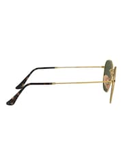 Ray-Ban Gold & Green Lens Hexagonal Sunglasses - Image 6 of 12
