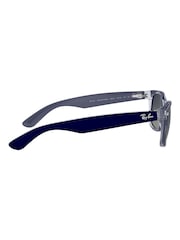 Mattblau - Ray-Ban New Kleine Wayfarer-Sonnenbrille - Bild 3 von 14