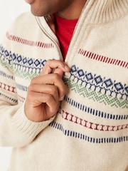 FatFace Natural Ives Half Neck Jumper - Image 3 of 4