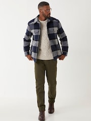 FatFace Blue Fjord Buffalo Overshirt - Image 1 of 4