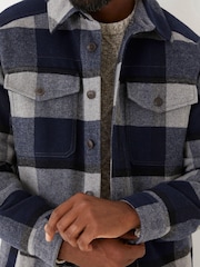 FatFace Blue Fjord Buffalo Overshirt - Image 3 of 4