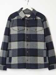 FatFace Blue Fjord Buffalo Overshirt - Image 4 of 4
