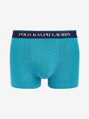 Серый/синий - Набор из трех эластичных хлопковых Ralph Lauren боксов-брифов с логотипом Polo - Изображение 2 из 4