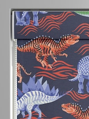 Cath Kidston Blue Kids Dinosaur Made To Measure Roman 100% Cotton Blind - Image 3 of 6