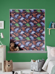 Cath Kidston Blue Kids Dinosaur Made To Measure Roman 100% Cotton Blind - Image 5 of 6