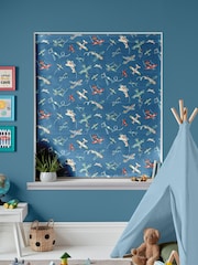 Cath Kidston Blue Kids Planes Made To Measure Roman 100% Cotton Blind - Image 5 of 6
