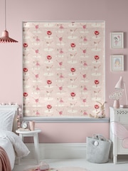 Cath Kidston Pink Kids Ballerinas Made To Measure Roman 100% Cotton Blind - Image 2 of 6