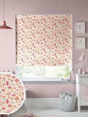 Cath Kidston Pink Kids Mini Mushrooms Made To Measure Roman 100% Cotton Blind - Image 1 of 6