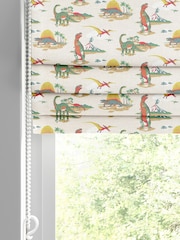 Cath Kidston Green Kids Dino Made To Measure Roman 100% Cotton Blind - Image 4 of 6