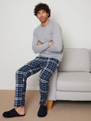 Threadbare Light Grey Blend Long Sleeve Pyjamas Set - Image 1 of 4