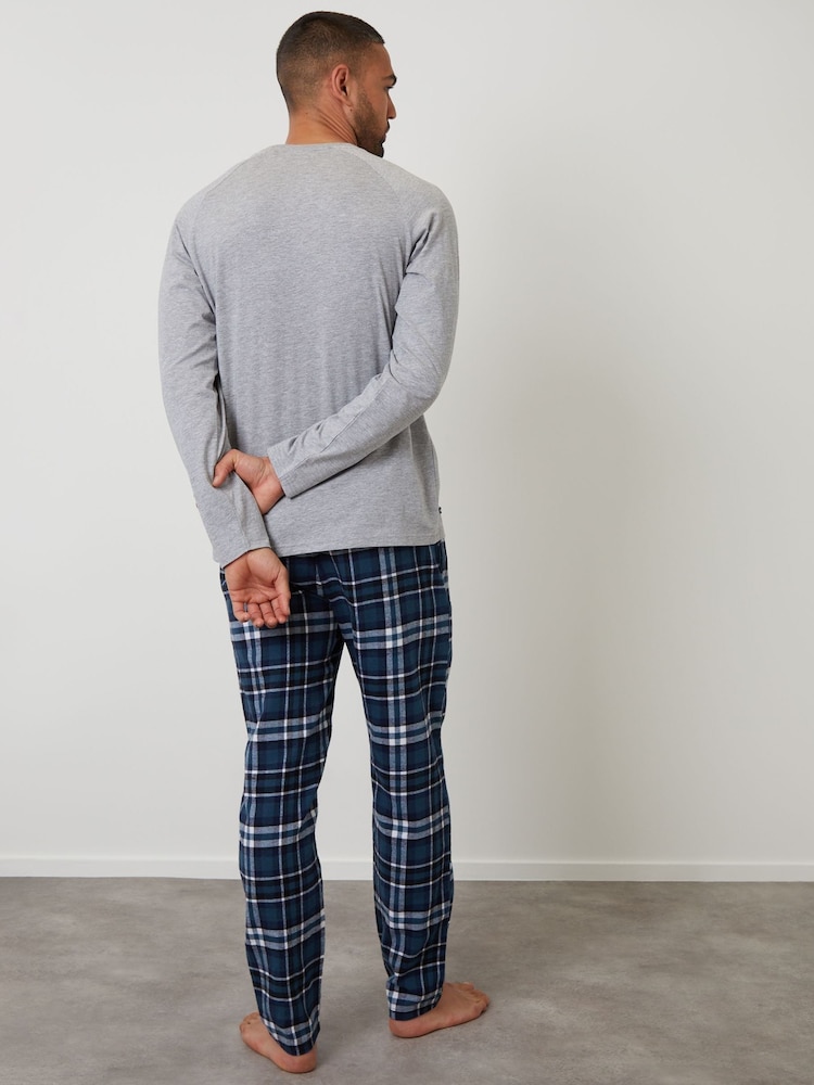 Threadbare Light Grey Blend Long Sleeve Pyjamas Set - Image 2 of 4